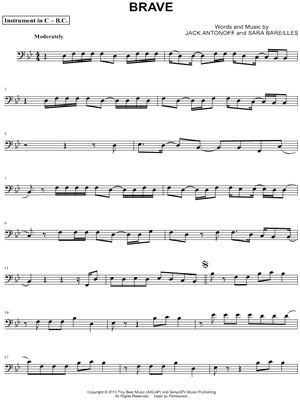 Brave - Bass Clef Instrument
