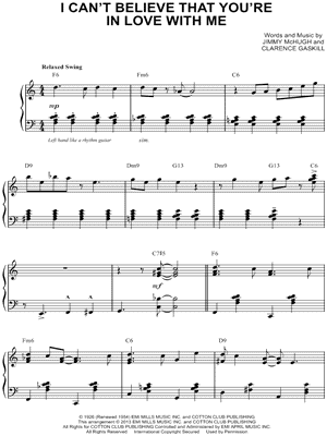 I Can't Believe That You're In Love With Me