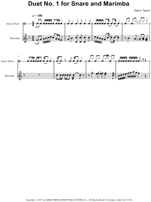 Duet No. 1 for Snare and Marimba