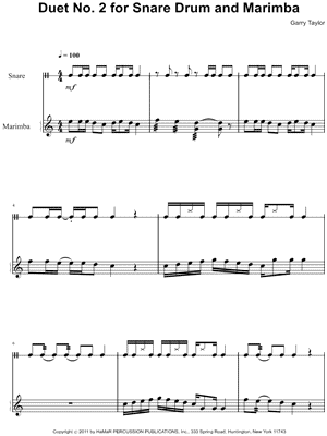 Duet No. 2 for Snare Drum and Marimba