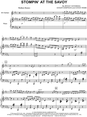 Stompin' at the Savoy - Piano Accompaniment