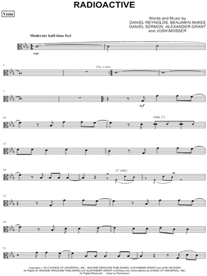 Radioactive - Viola by Imagine Dragons - Sheet Music
