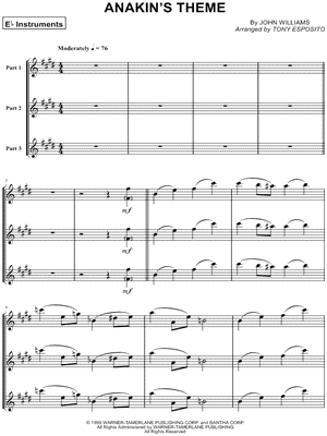 Anakin's Theme - Trio of Eb Instruments