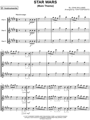 Star Wars (Main Theme) - Eb Instrument Trio
