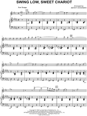 Swing Low, Sweet Chariot - Piano Accompaniment (Clarinet)