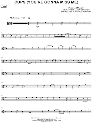 Cups (You're Gonna Miss Me) - Viola