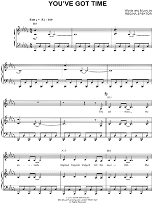 You've Got Time by Regina Spektor - Sheet Music
