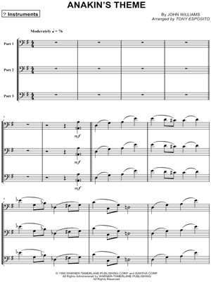 Anakin's Theme - Bass Clef Instrument Trio