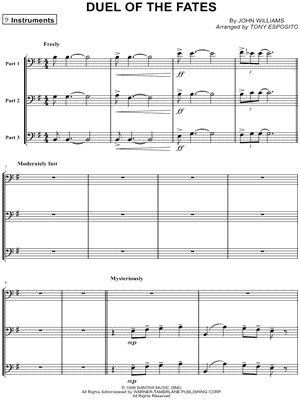 Duel of the Fates - Trio of Bass Clef Instruments