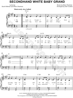 Secondhand White Baby Grand