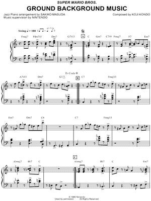 Super Mario Bros. Ground Background Music from Super Mario Brothers - Sheet Music