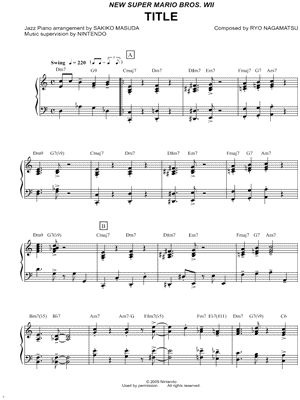 New Super Mario Brothers Wii Title Music