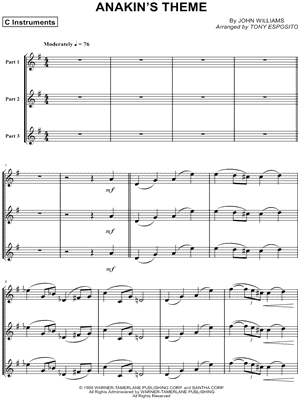 Anakin's Theme - C Instrument Trio
