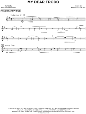 My Dear Frodo - Tenor Saxophone