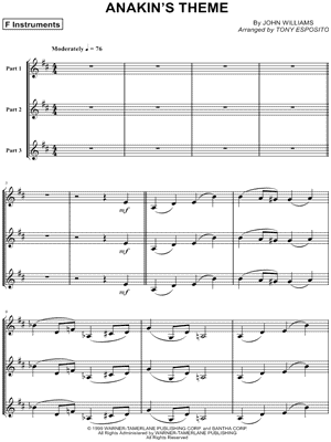 Anakin's Theme - F Instrument Trio