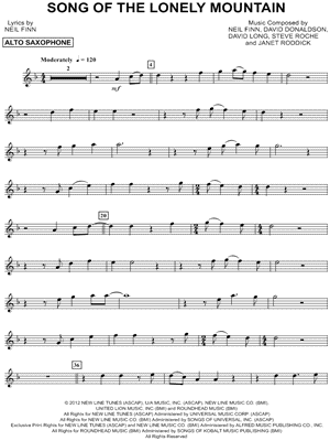 Song of the Lonely Mountain - Alto Saxophone