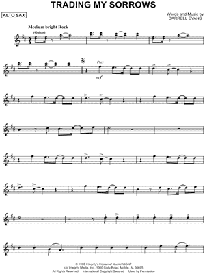 Trading My Sorrows by Darrell Evans - Sheet Music
