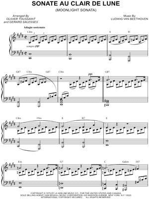 Sonate Au Clair De Lune (Moonlight Sonata)