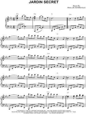 Jardin Secret by Richard Clayderman - Sheet Music
