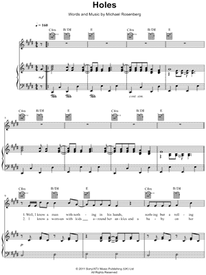 Holes by Passenger - Sheet Music