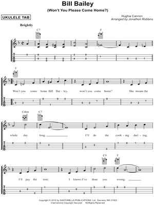 Bill Bailey, Won't You Please Come Home?