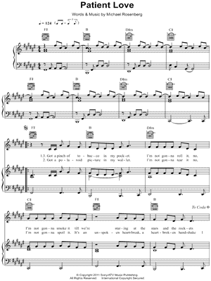 Patient Love by Passenger - Sheet Music
