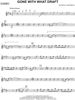 Gone With What Draft - Clarinet