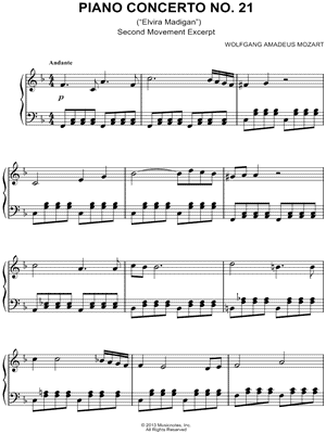 Piano Concerto No.21 ("Elvira Madigan") - Second Movement Excerpt