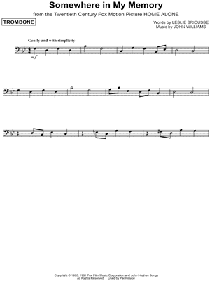 Somewhere In My Memory from Home Alone - Sheet Music