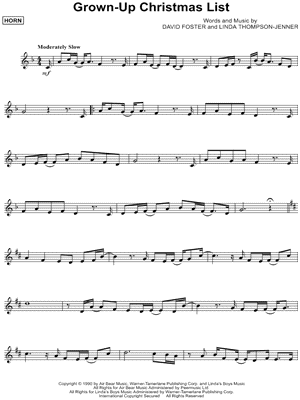 Grown-Up Christmas List