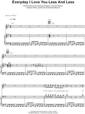 Everyday I Love You Less and Less