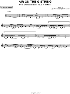 Air on the G String - Bb Instrument