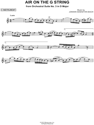 Air on the G String - C Instrument