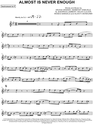 Almost Is Never Enough - F Instrument