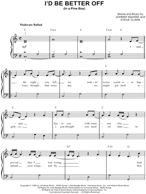 I'd Be Better Off (In a Pine Box)