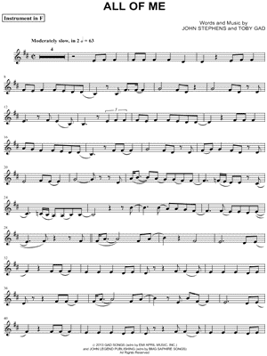 All of Me - F Instrument