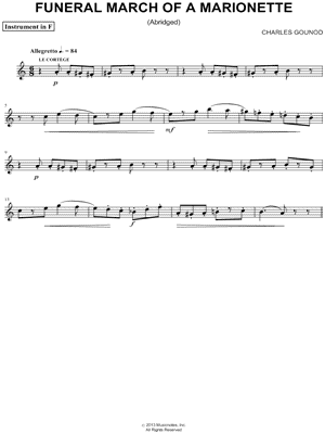 Funeral March of a Marionette - F Instrument