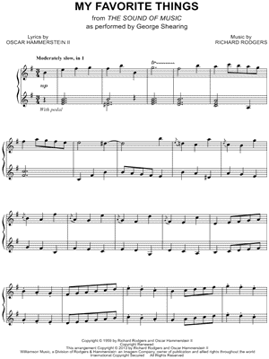 My Favorite Things by George Shearing - Sheet Music