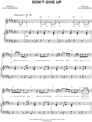 Don't Give Up by Bruno Mars - Sheet Music