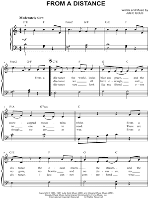 From A Distance by Bette Midler - Sheet Music