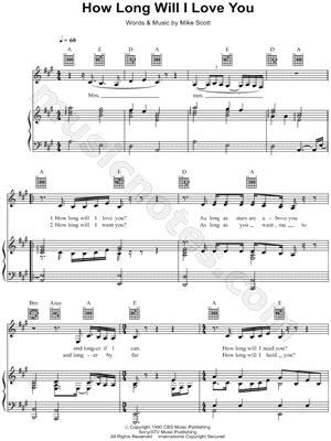 How Long Will I Love You