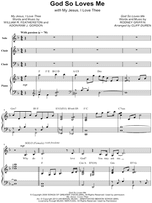 God So Loves Me (with My Jesus, I Love Thee)