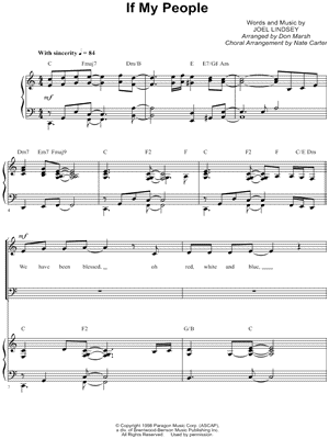 If My People by Joel Lindsey - Sheet Music