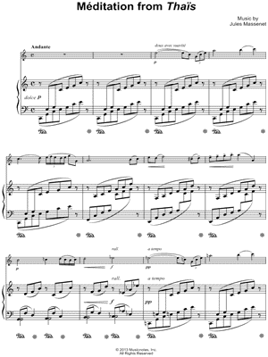 Meditation from Thaïs - Piano Accompaniment