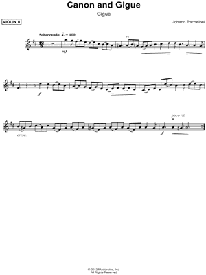 Canon and Gigue: Gigue - Violin II