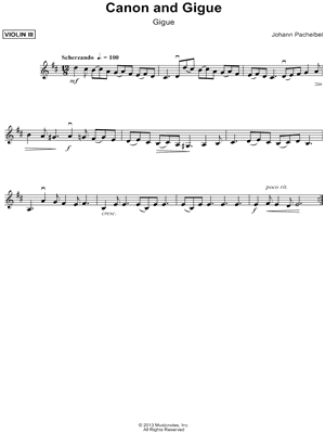 Canon and Gigue: Gigue - Violin III