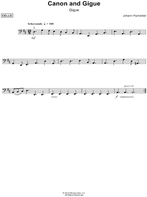 Canon and Gigue: Gigue - Cello
