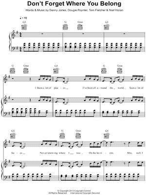 Don't Forget Where You Belong