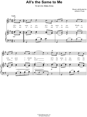 All's the Same To Me