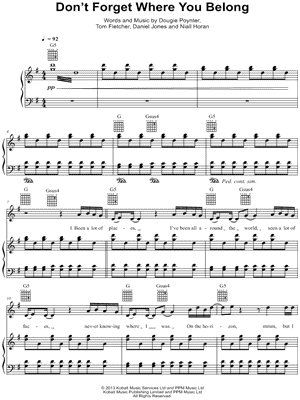 Don't Forget Where You Belong